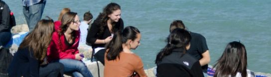 Students on Lake